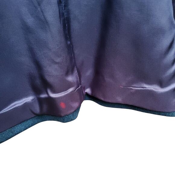 Vintage John Meyer Wool Poly Career Blazer Jacket Blue Teal Sz 14 - Picture 16 of 16